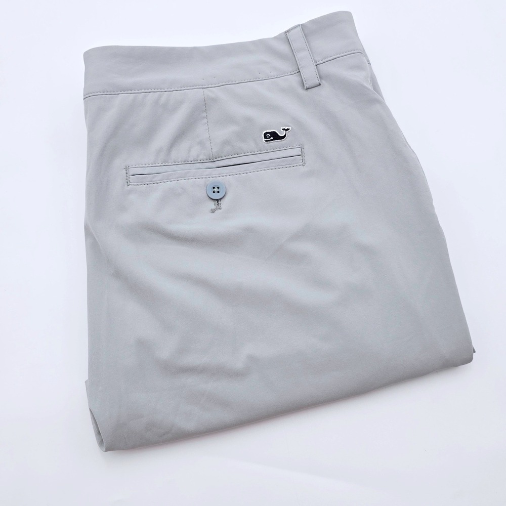 Vineyard Vines Mens Breaker Performance Golf Pants Gray Chinos 35x32 Stretch